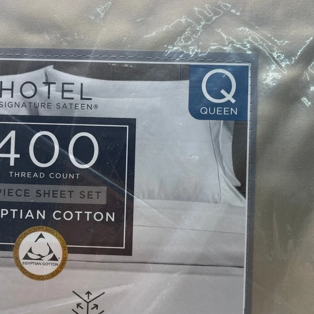 Hotel Signature Sateen Sheet Set Queen Tan NEW 400TC Egyptian Cotton 6pc 1728233